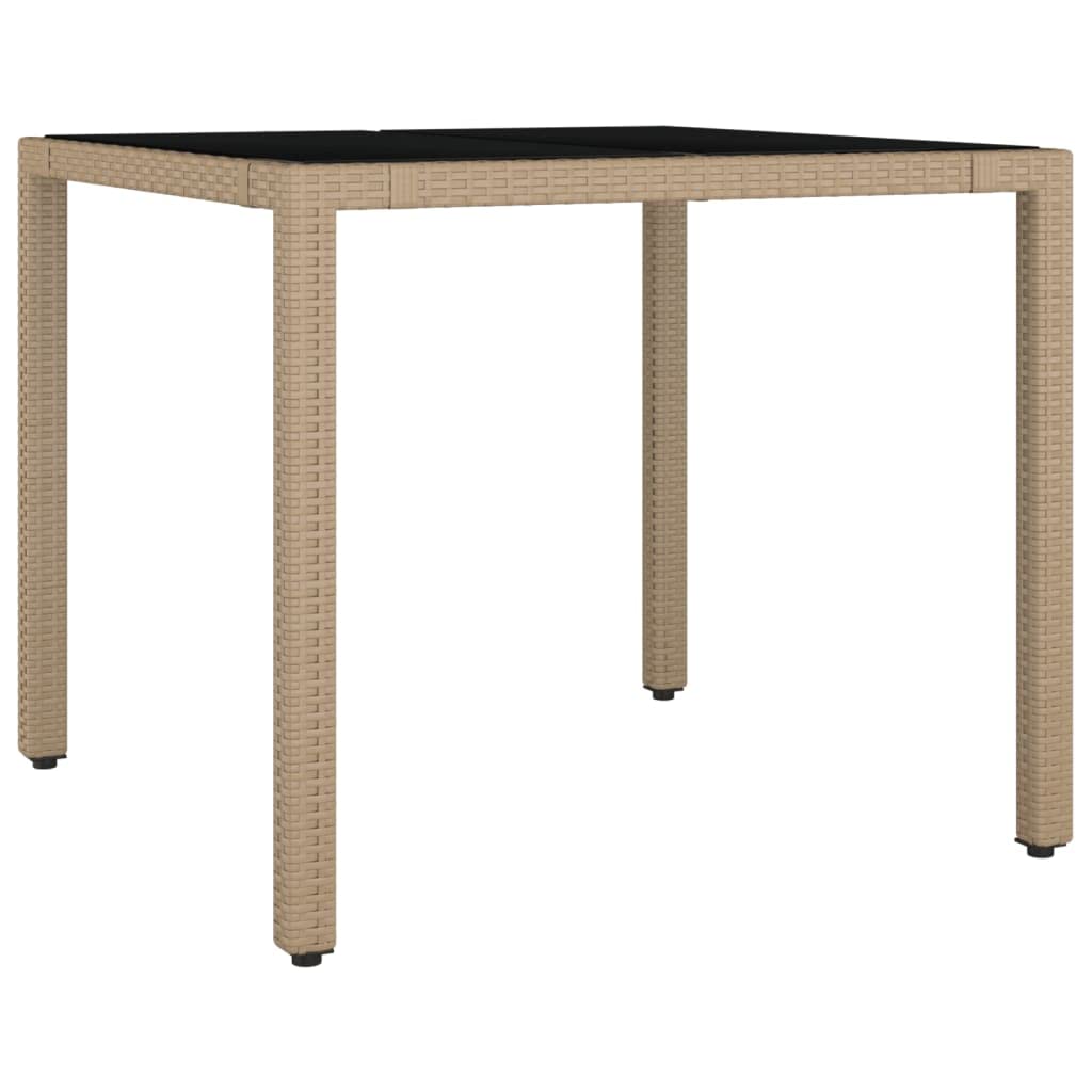 Juego de 5 piezas de jardín con cojín beige exterior A