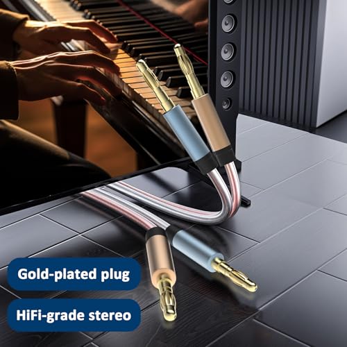 3. Bild von baolongking Hi-Fi Lautsprecherkabel, reines Kupfer, Bananenstecker, Leitungskabel (1m)