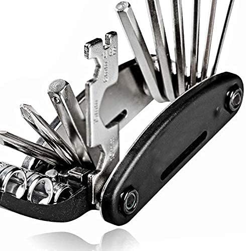 SHISHI Herramienta de reparación de Bicicletas Socket portátil Mountain Bike Multi-Use Llave de Viaje Bolsillo Multi-Tool Destornillador Motocicleta Bike Hex Herramienta
