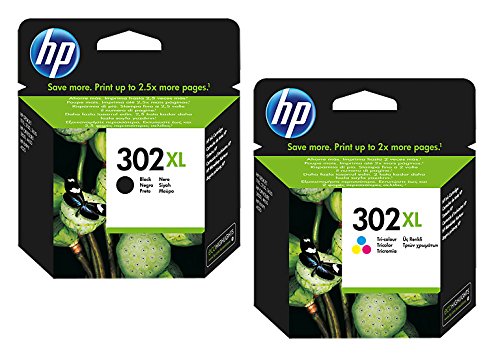 HP 302, F6U66AE - Cartucho de tinta original para HP Envy 4520Capacidad (aprox): 190 páginas / 5 % de cobertura; Color: negro., color (10) 2x XL Tintenpatrone - Black + Color