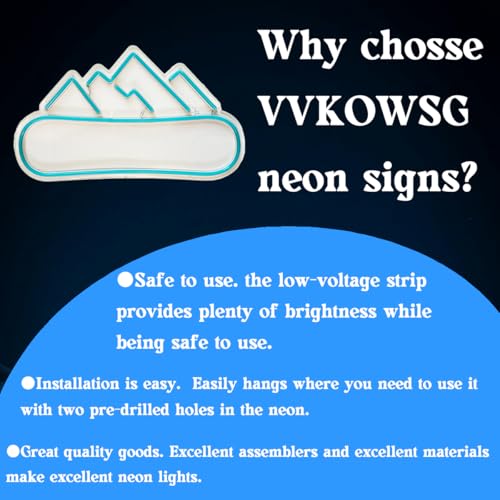 Image of Snowboarding LED Neon Sign Super Bright Acrylic Dimmable Snowy Mountain Led Light Size 15.7x8.6 in Skiing Neon Light for Shop Window Store Display Beer Bar Nightclub Grand Opening Gift