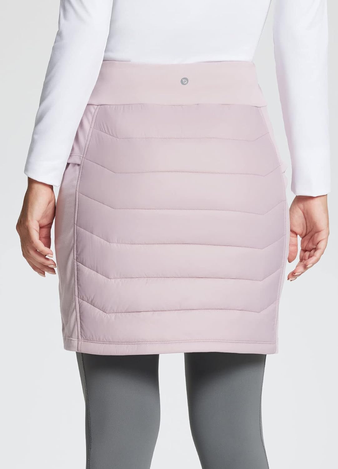 baleaf Women's 17" Puffer Quilted Skirt Lightweight Insulated Warm Snow Skirts Hiking Running Golf Outdoors
