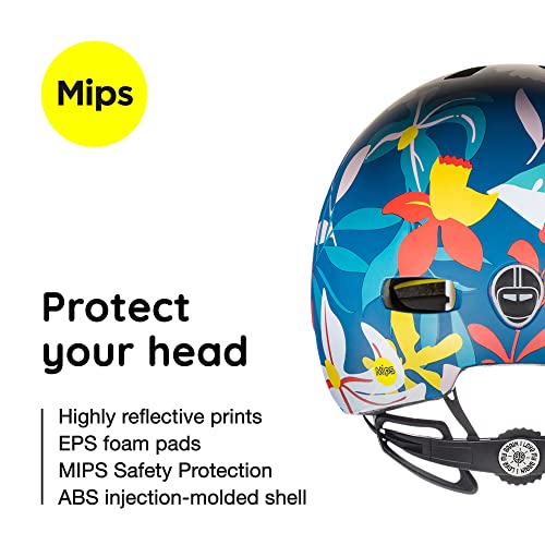 Nutcase, Street, Adult Bike and Skate Helmet with MIPS Protection System for Road Cycling and Commuting, Tweet Me Matte MIPS, Large