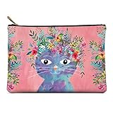 Studio Oh! Zippered Pouch Available in 8 Designs and 2 Sizes, Large Fancy Cat