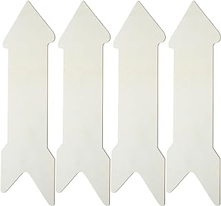 LOGOFUN 4pcs Unfinished Wood Arrow Cutouts Blank Wooden Arrow Cutouts Wood Arrow Craft for Festival DIY Crafts Making Accessories 40.00X15.00X0.20cm/15.72X5.89X0.08in