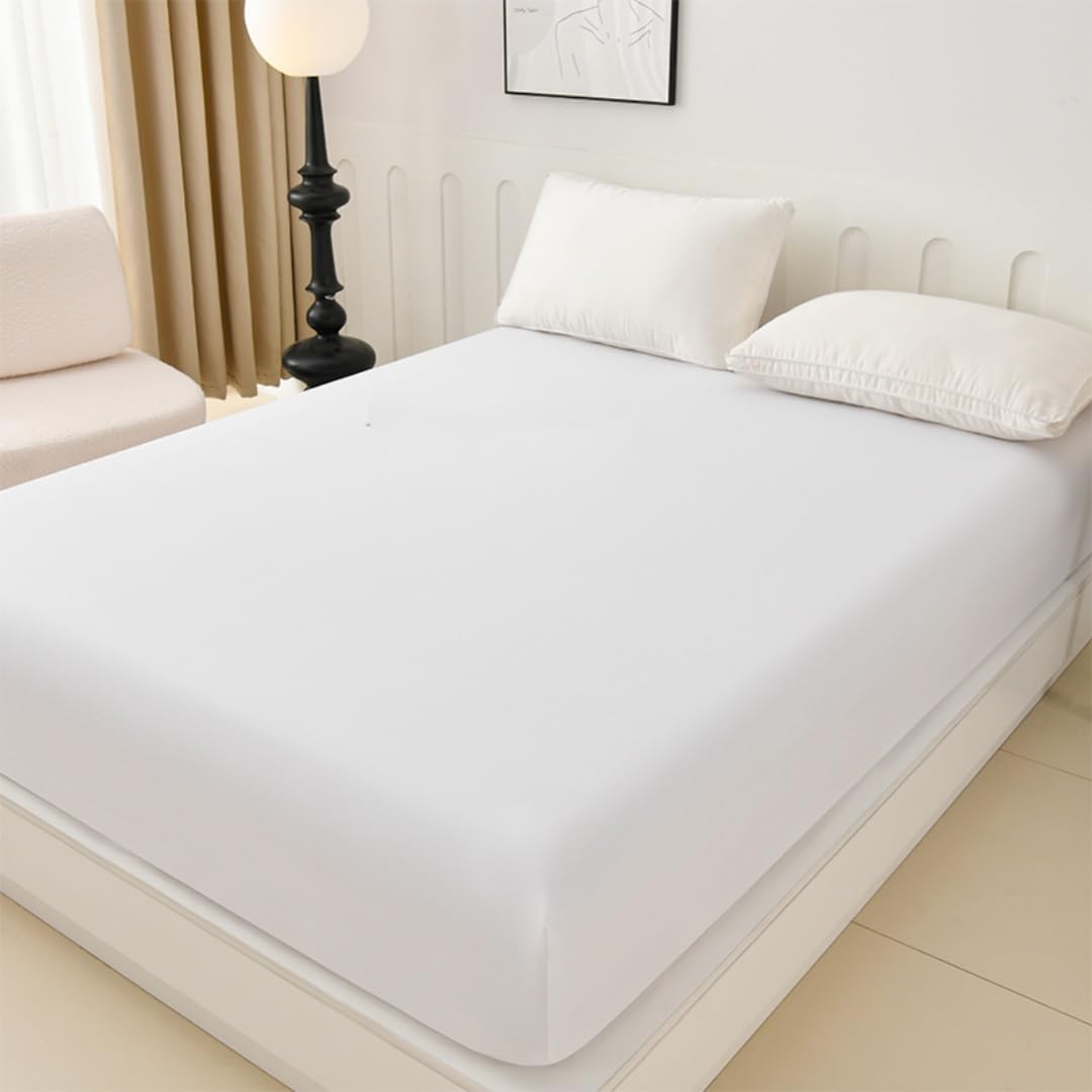 JUWENIN 1-Fitted Bed Sheets Set Luxury Quality Wrinkle and Fade-Microfiber Bed Sheet