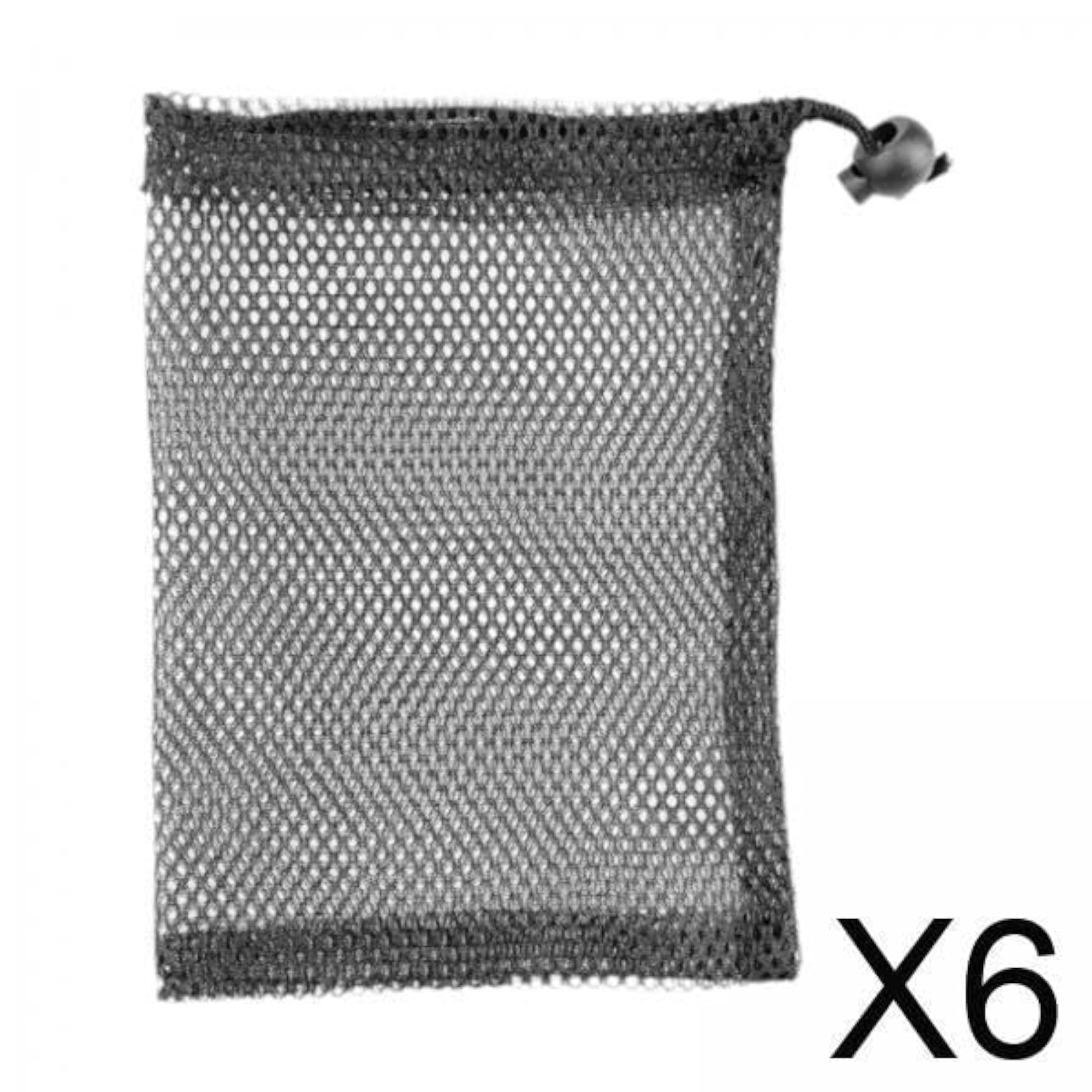 6xSmall Mesh Bag Multipurpose Storage Pouch for Cosmetics, 10cmx15cm