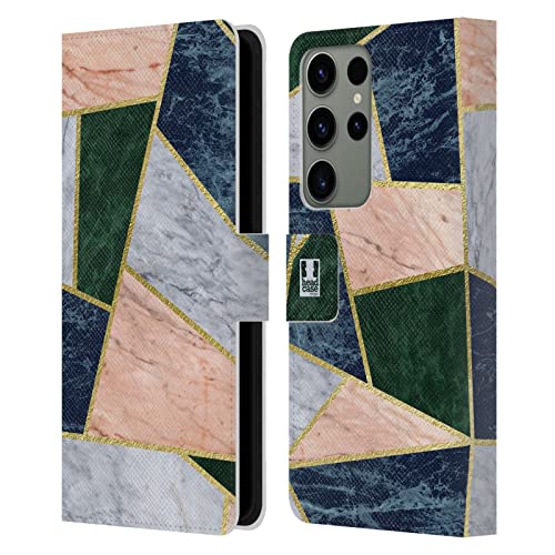 Coque Tortue Coquille Marbre Géométrique pour Samsung S23 Ultra 5G Étui Cuir