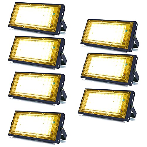 Image of MLD 10W Led Flood Light AC 220V Waterproof Brick focus Floodlights for indoor outdoor Lights | Yellow /Warm White | 10 Watt | Pack Of 7