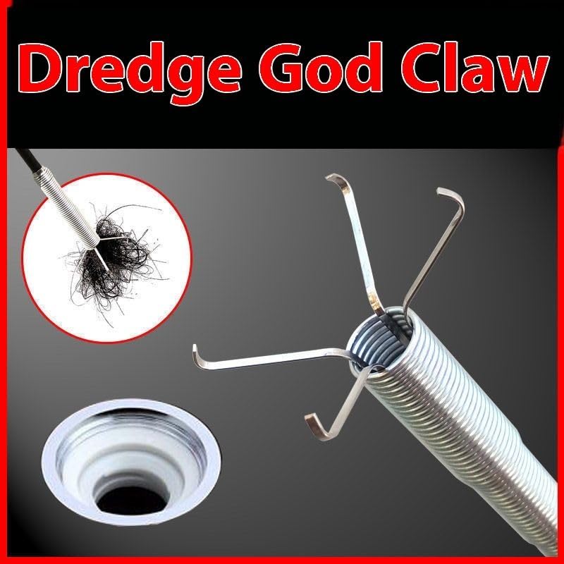 Image of Drain Cleaner Stainless Steel Wire for Kitchen Sink, Bathroom & Floor Drains | Unblocked Kitchen Bath Basin Hairs Remover | Flexible Stainless Steel Pipe Cleaning Tool | (160 Cm)