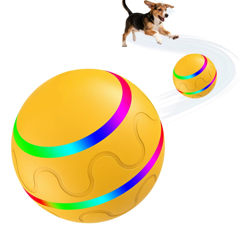 Interactive Dog Ball Toy, Auto-Bouncing Smart Pet Ball for Dogs & Cats | Robust and Durab…