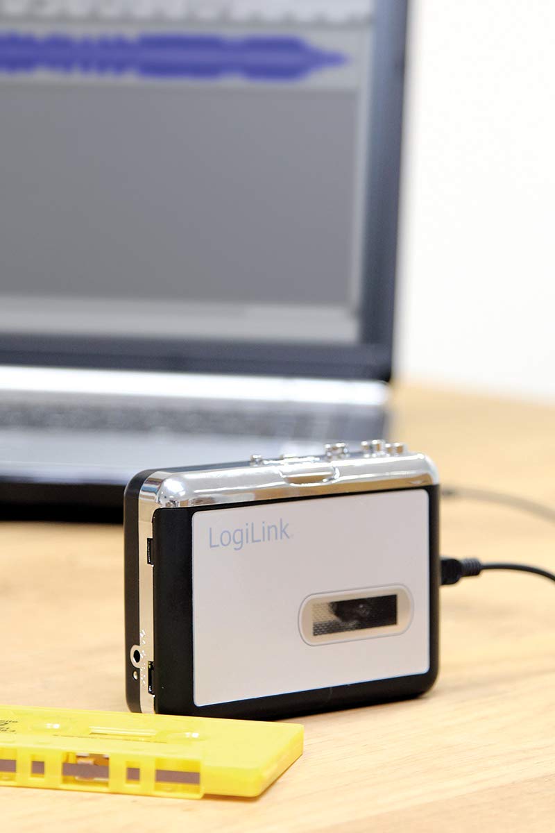 LogiLink UA0281 Kassetten-Digitalisierer mit USB Anschluss Silber