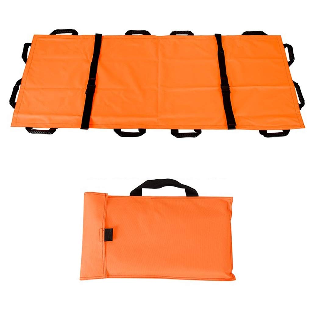 Rettungstrage Krankentrage Tragetuch mit Schnallen für Bergrettung und Ferntransport - Orange, 195 x 70 cm