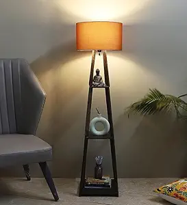 tu casa Furniture Wooden Floor Lamp with Shade - Stylish Lighting for Living Room, Bedroom, Office - Perfect Home Decor Solution Must Buy