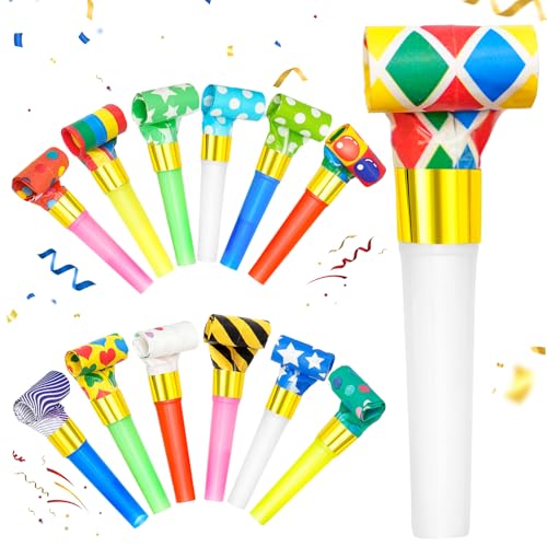 XIANGLONGY 25 Stück Tröte Kindergeburtstag, Partytröten, Tröten für Kinderspielzeug, Tröte Kinder für Partys, Geburtstagsfeiern, Festliche Anlässe