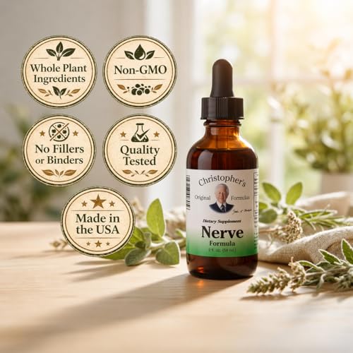 Image of Christopher's Original Formulas Nerve Formula, Natural Herbal Supplement, 2 oz