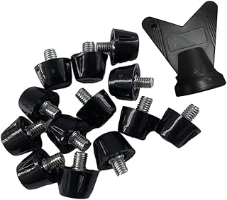 BYSL 12個のサッカーブーツスパイクプロサッカーブーツクリートM5交換スペアパーツアクセサリースタッドレンチ付きトラックシューズスパイク10mm