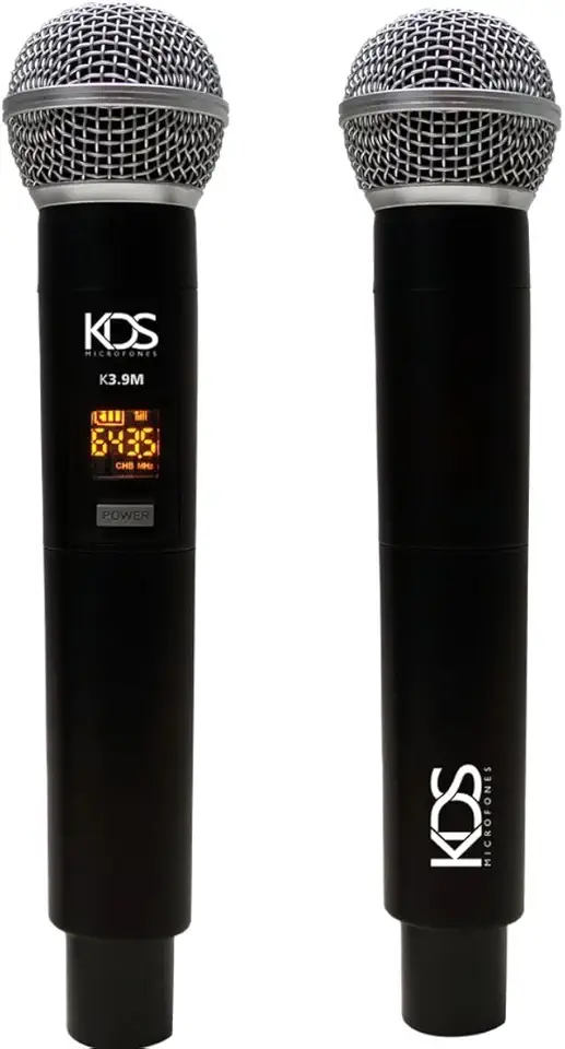 Microfone sem fio Duplo Profissional Kadosh KDS-W392M