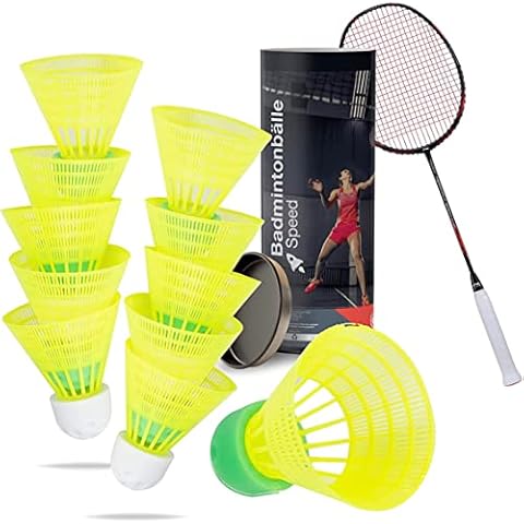 TK Gruppe Timo Klingler 5X Speedbadminton Federbälle schnell gelb Badmintonbälle Cover