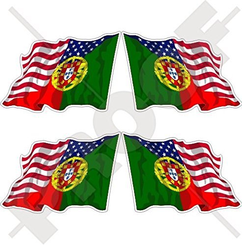 USA United States of America & PORTUGAL American-Portuguese Flying Flag 2