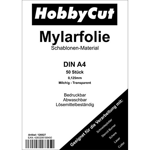 Mylarfolie 50 Stück DIN A4 Folie Airbrush Schablonen Material