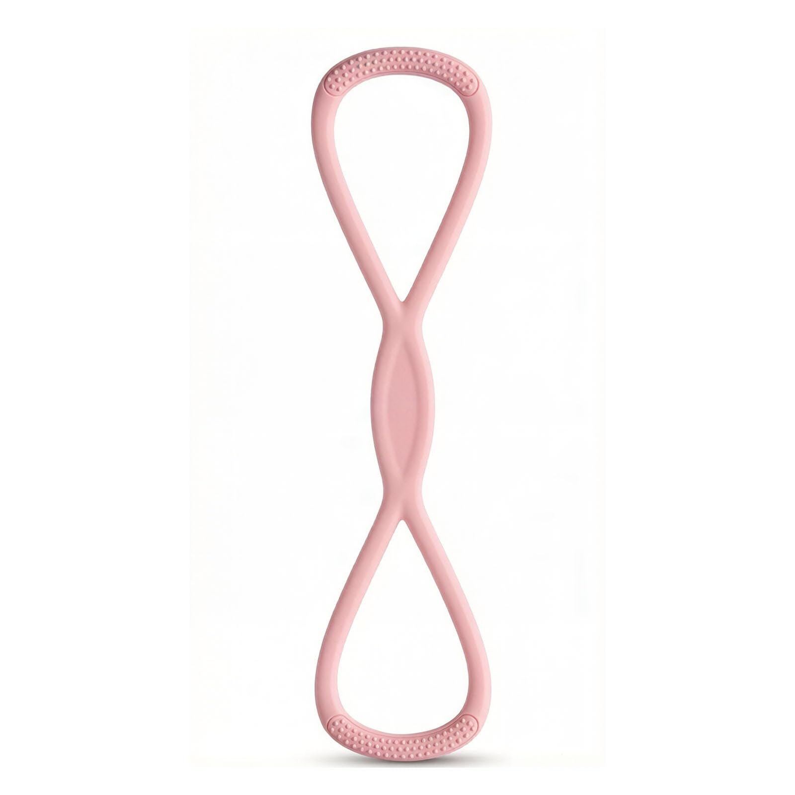 Stretching Band Resistance Bands Pilates Kit, Figure 8 Resistance Band Silicone Exercise Band for Daily Stretching and Muscle Recovery, Portable Fitness Tool for Home and Office Use, Pink-image-35