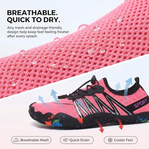 Image of ziitop Water Shoes for Men Women Beach Barefoot Swim Rock Climbing Pool Shoes Socks, Anti-Slip Breathable Quick Dry Lightweight Slip-on, Outdoor Sport Hiking Walking Boating Fishing Diving Surfing