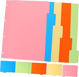 Ciieeo 2 Conjuntos De Divisores De Página Separadores Para Arquivos De Arco De Alavanca Separadores De Página De Arquivo De Notebook Páginas De Índice De Notebook Divisores De Arquivo A4
