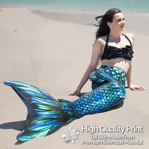 image for Fin Fun Atlantis Kids Wear-Resistant Mermaid Tail Skin, Monofin Insert