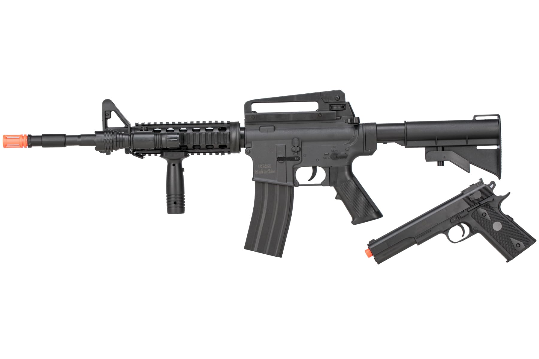 Amazon.com : 9902 M4 Airsoft Rifle and 1911 Combo Kit (Color