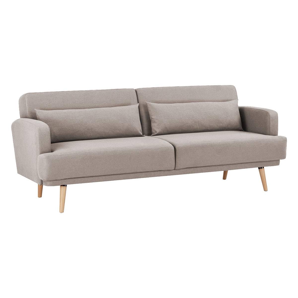Atmosphera - Canapé Convertible Jack 3 Places Beige