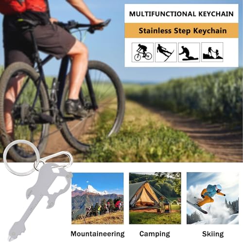HDKAJL Valentine's Day Gifts for Men, 12 in 1 Multitool Keyring, Stainless Steel Pocket Tool with Bottle Opener, Universal Outdoor Camping Survival Key (Guitar) - Image 7