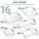 16stk Schubladen Ordnungssystem,Transparente Veranstalter mit 5 Größen, Make Up Organizer Schubladeneinsatz,Aufbewahrungsboxen,Schminktisch Organizer für Küchen, Badezimmer,Büro