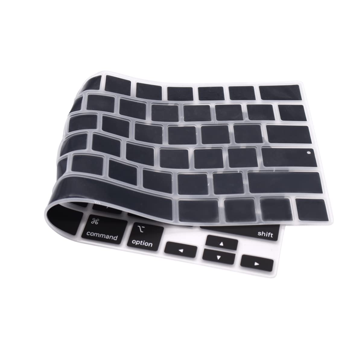 Se7enline Compatible with Macbook Keyboard Cover Skin for Mac Neo & Air 13/15 & Pro 14/16 inch (M5 M4 M3 M2 M1 A18 Pro) 2026/2025/2024/2023/2022/2021 Silicone Waterproof Dustproof US Layout,Black — view 5