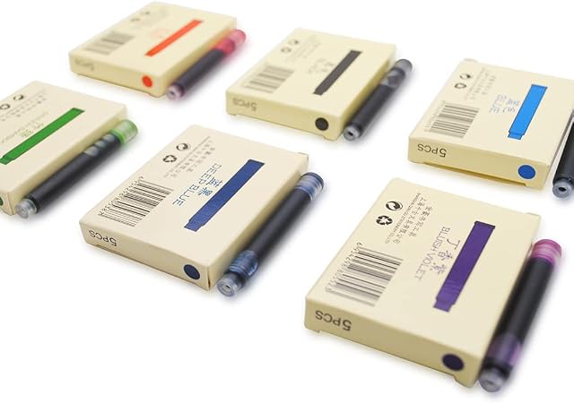 30pcs JINHAO Ink Cartridges Fountain Pen Refills for JINHAO and Baoer Pen Standard Size (Mixed Colours)
