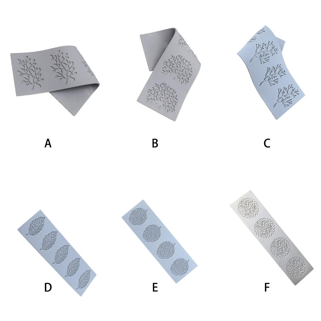 Juego de 10 moldes de hojas de azúcar para fondant, herramienta de decoración de caramelos, moldes de pastelería, decoración de hojas, herramientas para hornear, estilo azul 5
