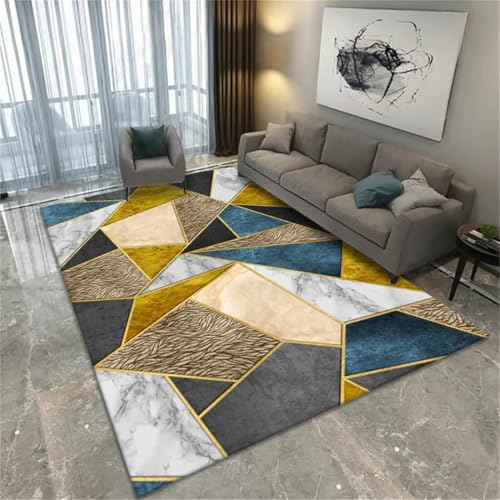 Tapis de lit doux pour sol froid solution descente de lit géométrique 80x160cm - 2