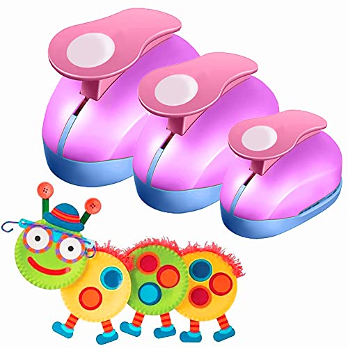 VSREI Punzonatrice per Carta Cerchio Rotondo, Perforatore di Carta Goffratura Dispositivo per Progetti Fai da te, DIY Scrapbooking e Creazione di Biglietti, Colore Casuale