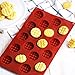 QELEG 2pcs Silicone Wax Melt Molds, 18 Cavities Mini Eggo Waffle Mold for Cookie, Chocolate, Candy and Gummy Mold