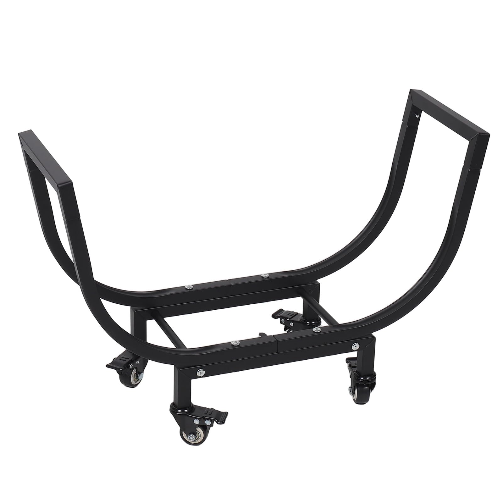 Artibetter Porta legna da ardere: Porta legna da - da esterno resistente da 60 cm con ruote - Supporto per in acciaio al carbonio per giardino, patio e cortile
