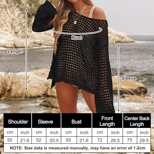 Image of CoCozy Crochet Cover Up for Women Mesh Hollow Out Bikini Cover Ups for Swimwear Summer Swimsuit 2026