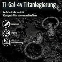 KeyUnity KA24 Abnehmbarer Schlüsselring-Anschluss, doppelendiger drehbarer 360° Schlüsselbund aus Titan, Schlüssel-Organizer-Linker Karabiner für Auto, Hau,Zubehör,Schwarz – Ansicht 4