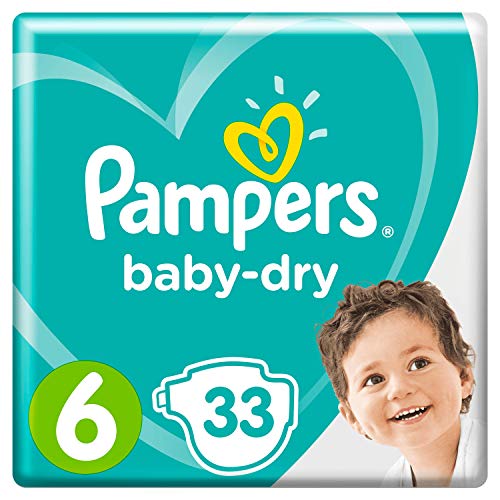 Pampers Bebé seco tamaño 6, 13-18kg, 33 pañales
