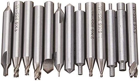 EsportsMJJ 13Pcs HSS-AL Drill Bit Set for Key Cutting Machine Cutter