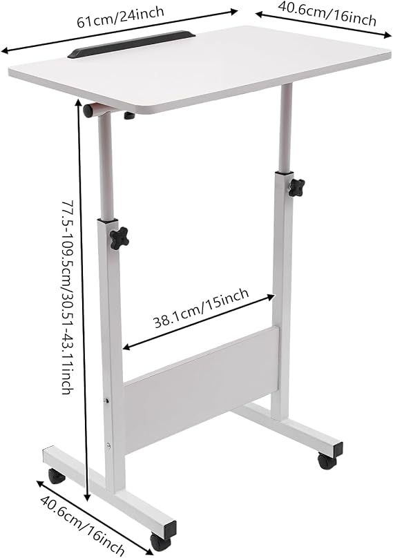 Adjustable Height Standing Desk, Writable Tempered Glass Desktop with Eraser