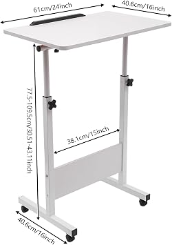 Adjustable Height Standing Desk, Writable Tempered Glass Desktop with Eraser