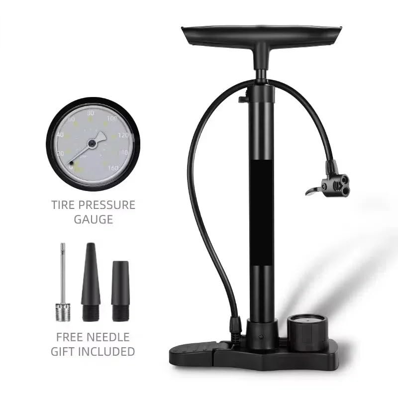Bomba De Bicicleta Portátil Bomba de Bicicleta Acero Inoxidable 160PSI, válvula Schrader Presta for montaña y Carretera
