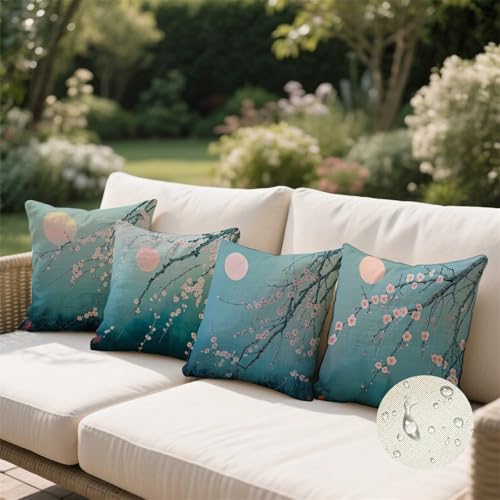 Coussin extérieur imperméable noir 80x80 avec zip invisible - 3