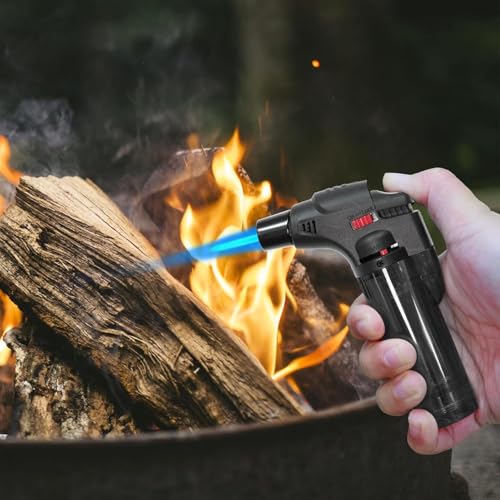 Image of Gadget Deals- Jet Flame Lighter | Flame Lighter | Blow Torch |Gas Lighter for Kitchen | Refillable Cigarette Lighter | Gun Lighter | Jet Flame Torch Barbeque (BBQs) (Color May VAY)