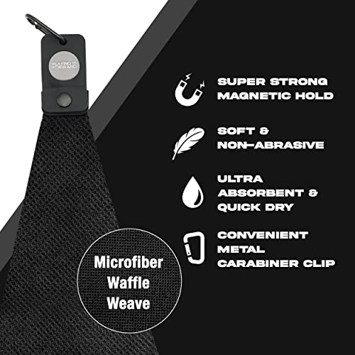 Playing It Forward Magnetic Golf Towel For Golf Bags With Clip For Men & Women, Waffle Weave Microfiber Golf Towel With Industrial Strength Magnet For Strong Hold To Golf Carts Or Clubs #TOP5